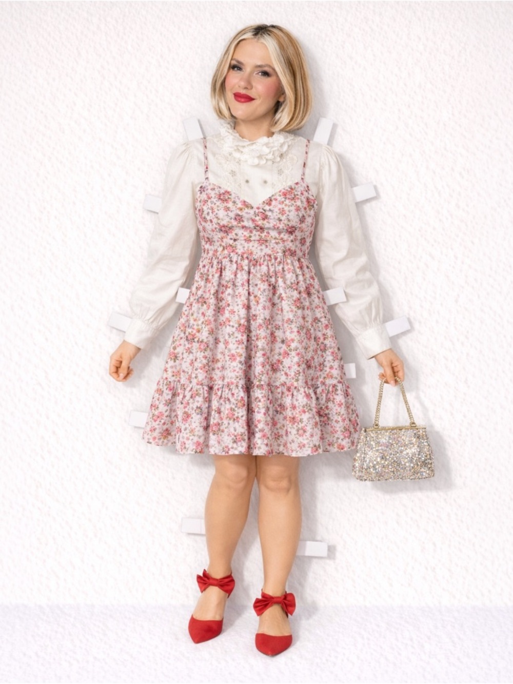 Alpentraum VINTAGE blouse, tuxedo style, professional, cottage core, coquette M